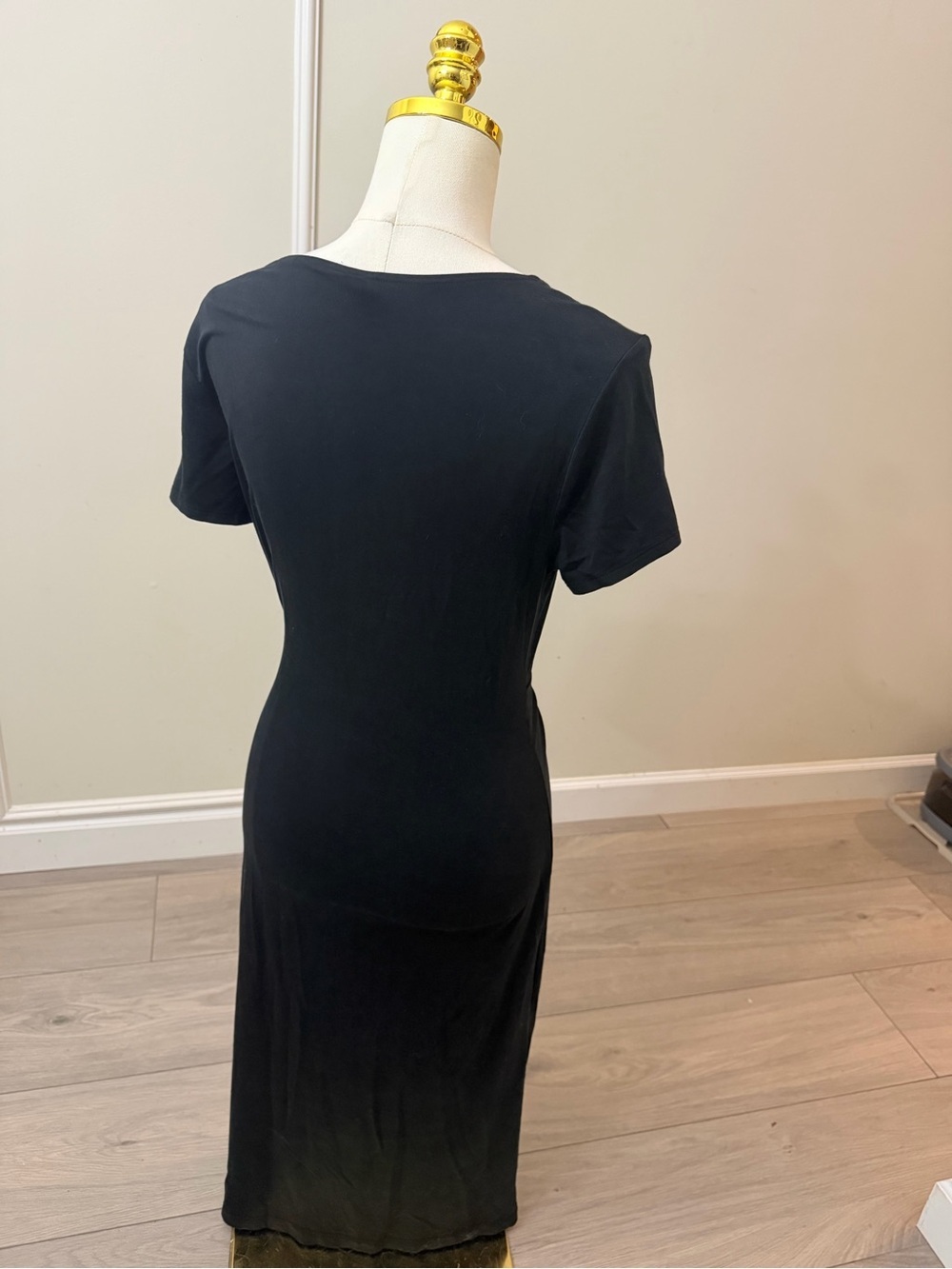 a new day Black Short-Sleeve Side-Tie Maxi Dress - Picture 5 of 8